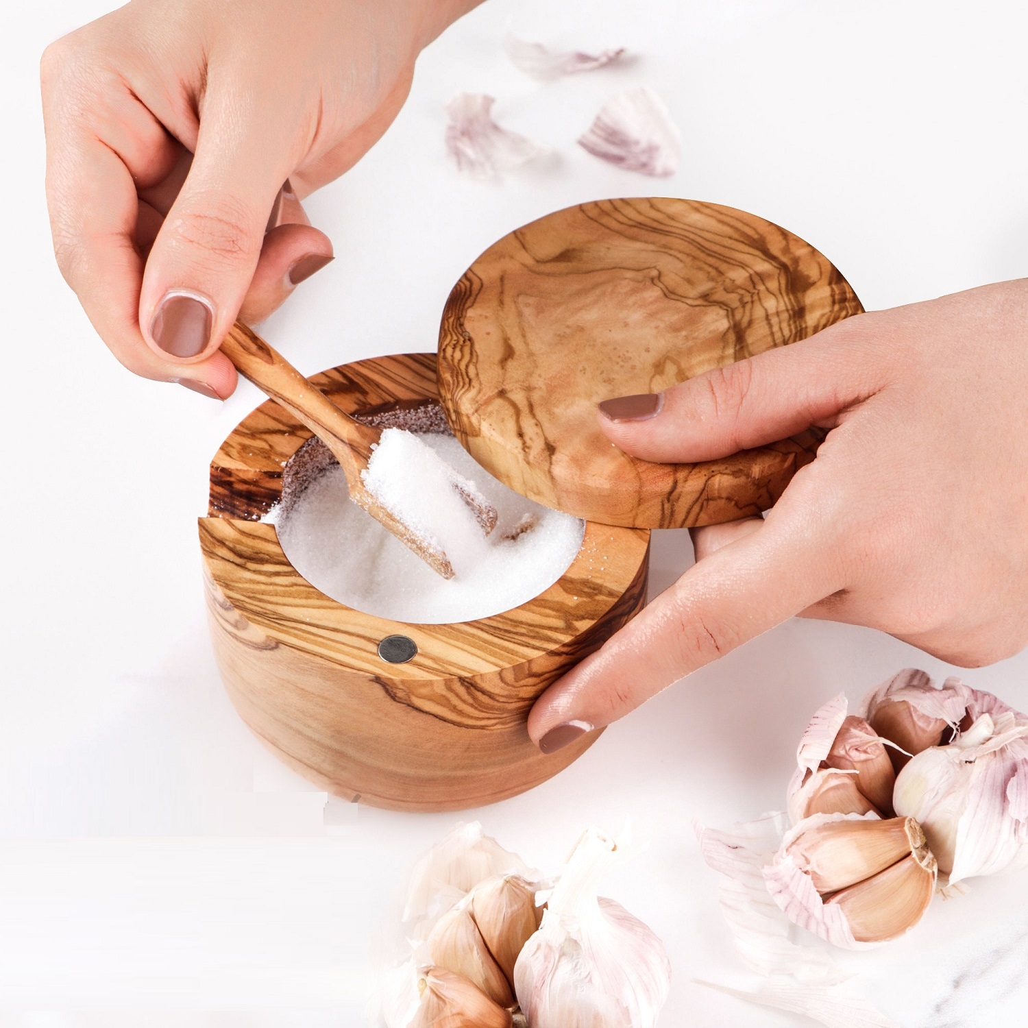 Olive Wood Mini Scoop  Scoop for Salts, Herbs, and More!